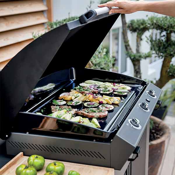 ENO - Plancha BERGERAC 3000 Stainless 3 feux gaz en fonte émaillée -  Châssis inox - 531732014801 - Image 3