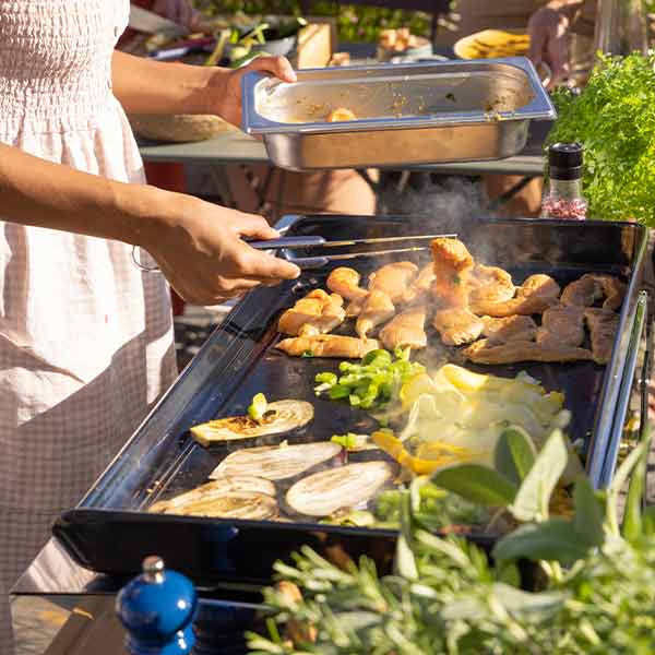 ENO - Plancha BERGERAC 3000 Stainless 3 feux gaz en fonte émaillée -  Châssis inox - 531732014801 - Image 4