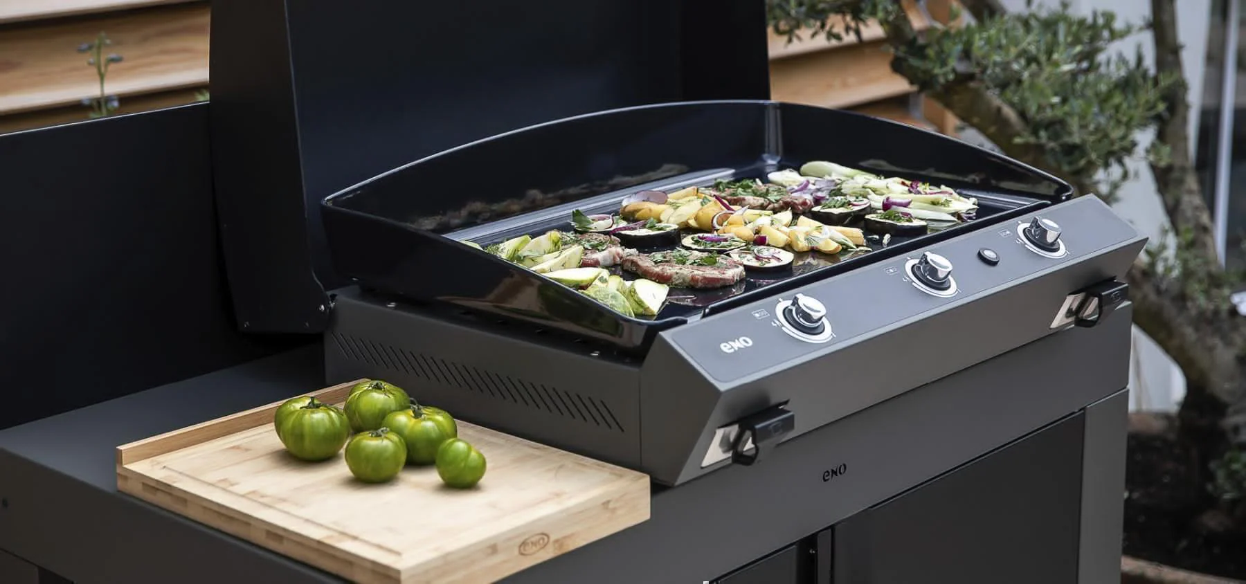 Plancha BERGERAC 3000  3 feux gaz en fonte émaillée - Châssis acier Gris cargo - 531732704801 - Image 3