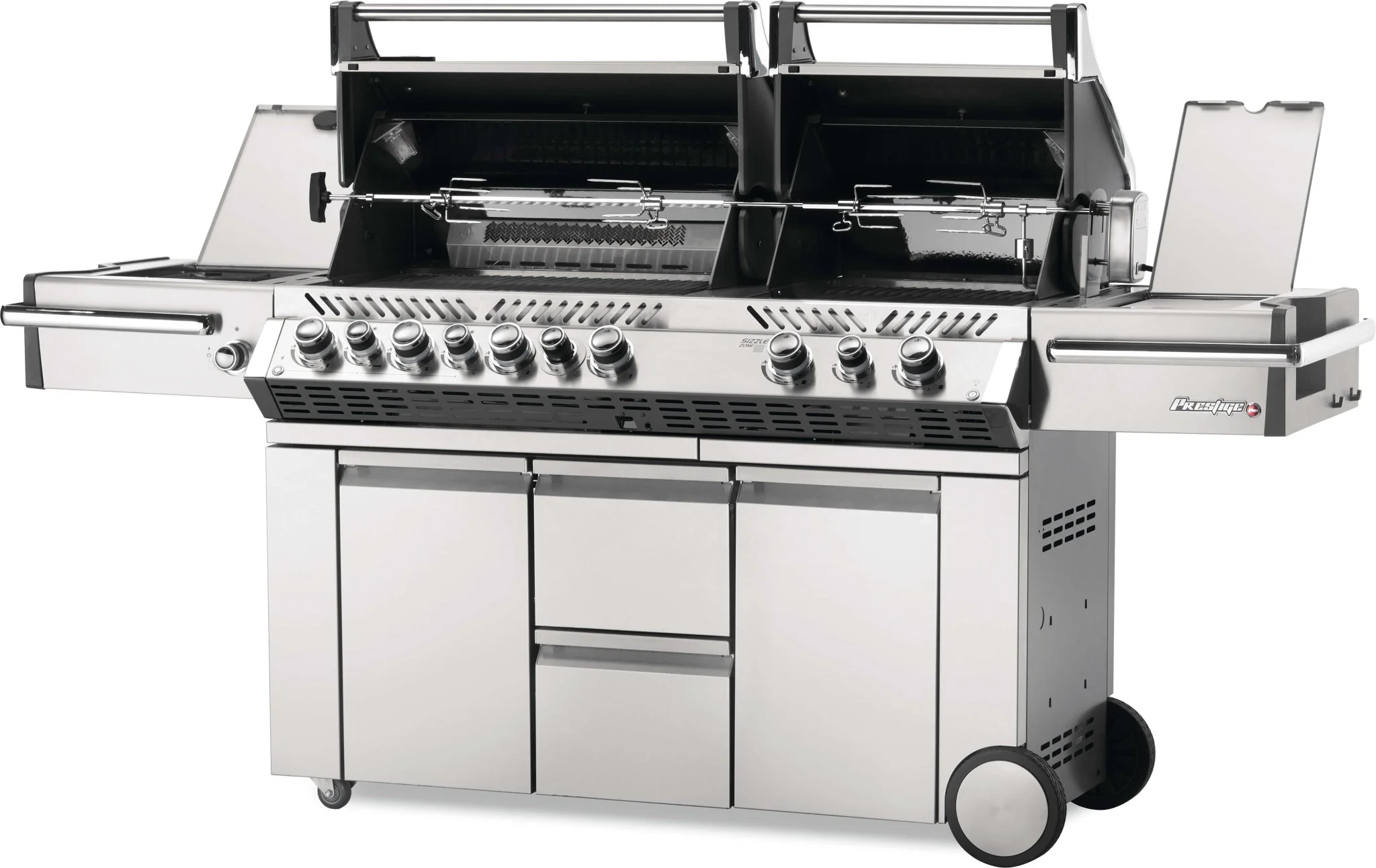Napoleon Prestige PRO 825 Propane BBQ avec brûleur latéral double à contrôle indépendant, et brûleurs de cuve et arrière infrarouges - Image 3